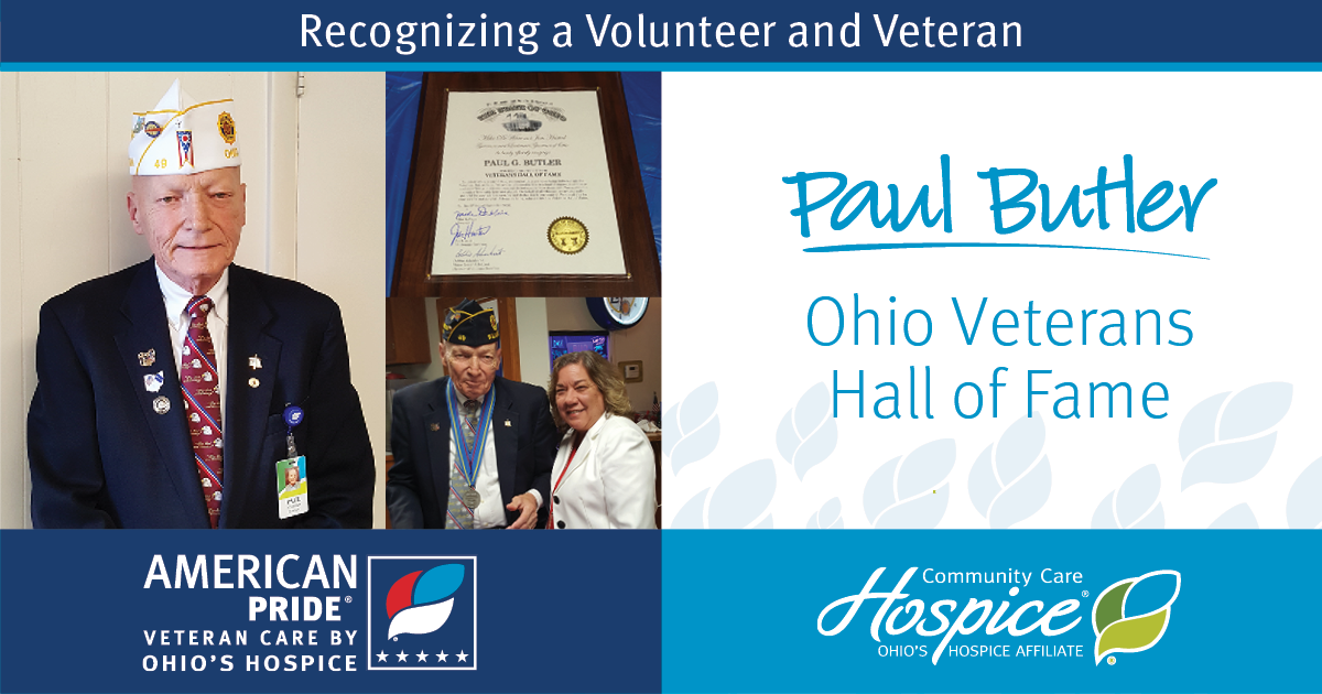 Recognizing a Volunteer and Veteran, Paul Butler - Ohio Veterans Hall of Fame