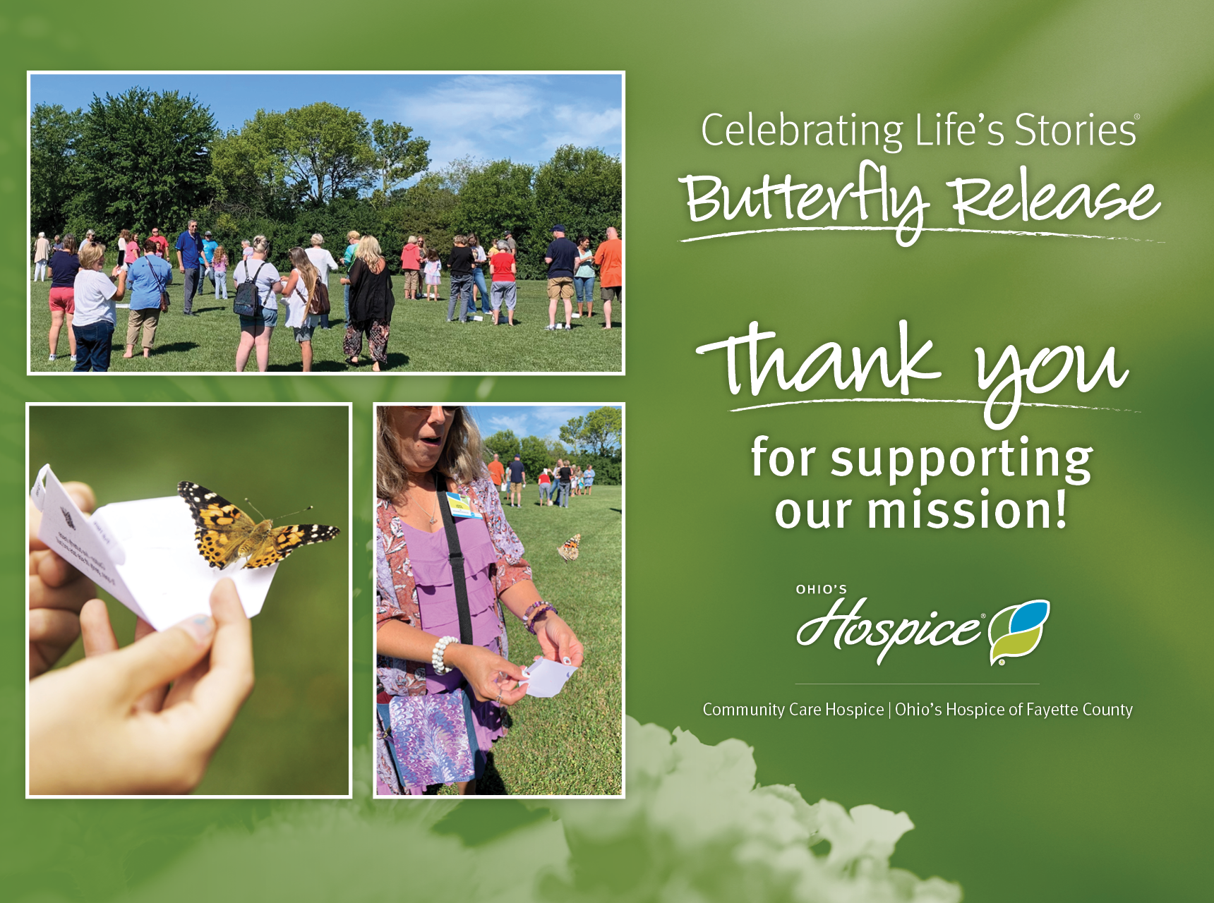 Ohio's Hospice and Community Care Hospice Hold Butterfly Release